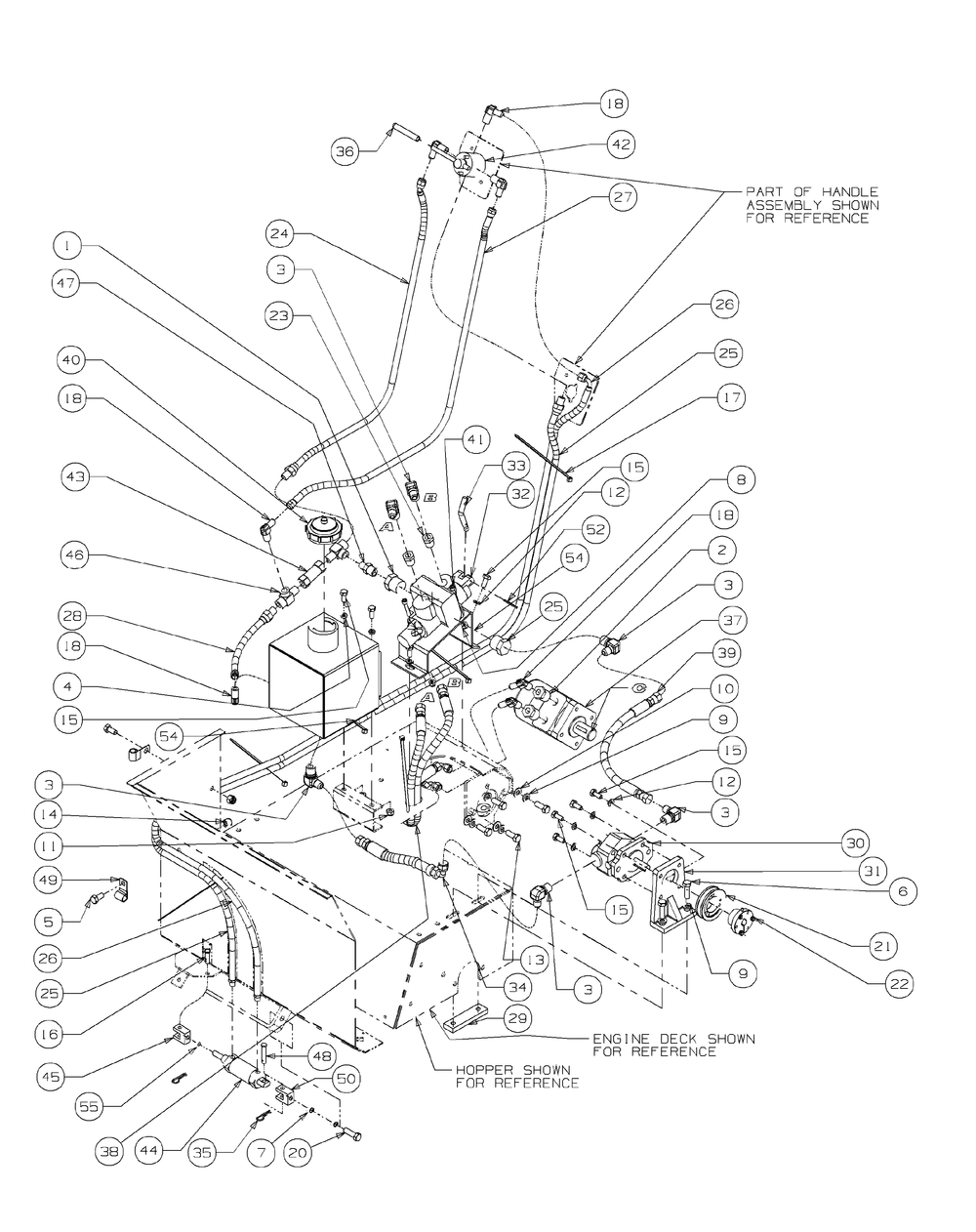 Hydraulic Assembly Diagram and Parts List for 56A843VK 750 Cub Cadet Lawn Tractor Accessories